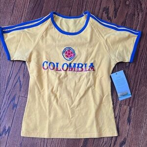 Colombia Yellow T-Shirt with Blue Accents